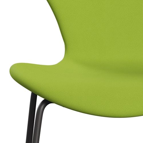 Fritz Hansen 3107 Chair Full Upholstery, Warm Graphite/Fame Neon Green