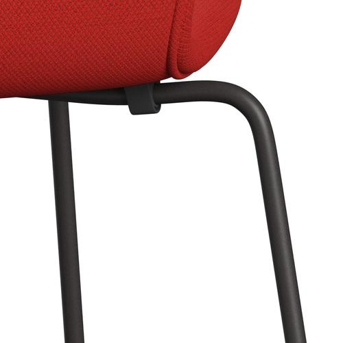 Fritz Hansen 3107 Chair Full Upholstery, Warm Graphite/Fiord Red/Brick