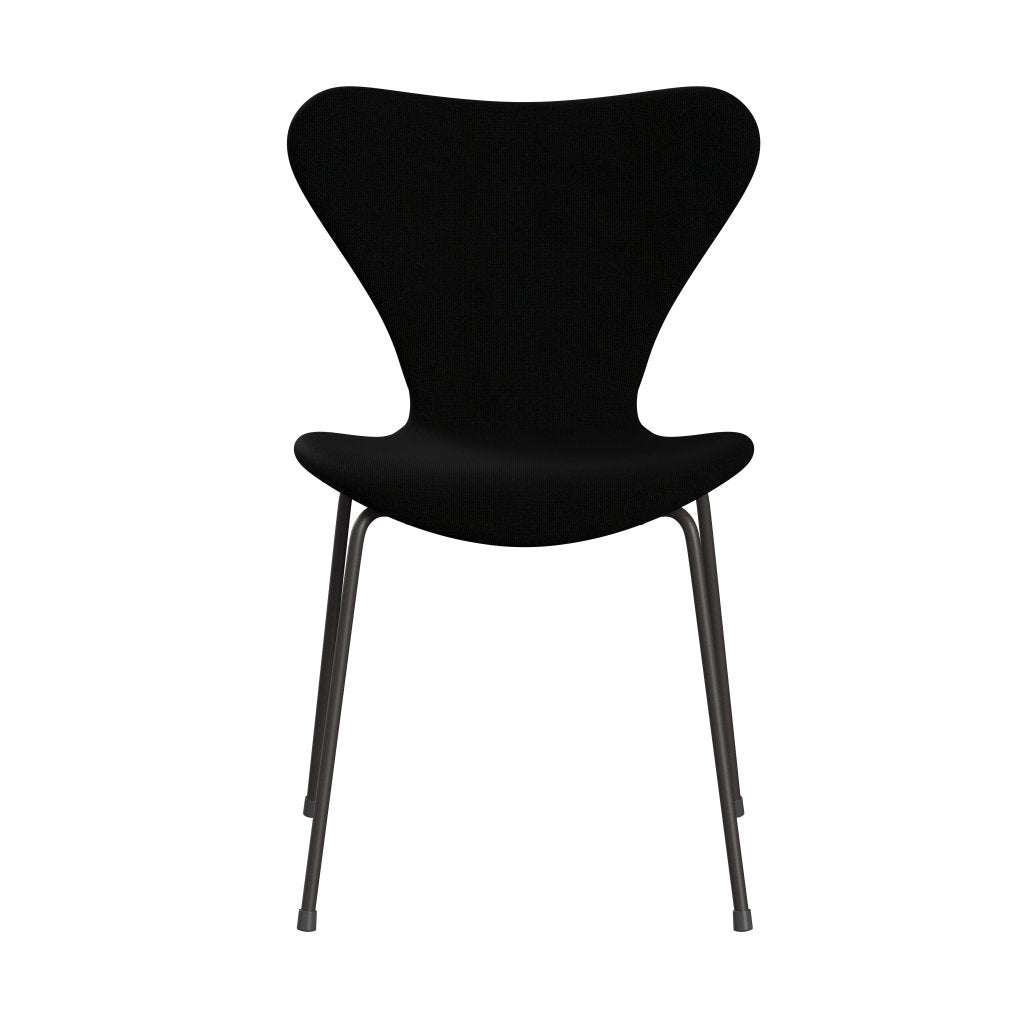 Fritz Hansen 3107 chaise complète complète, graphite chaud / Hallingdal noir