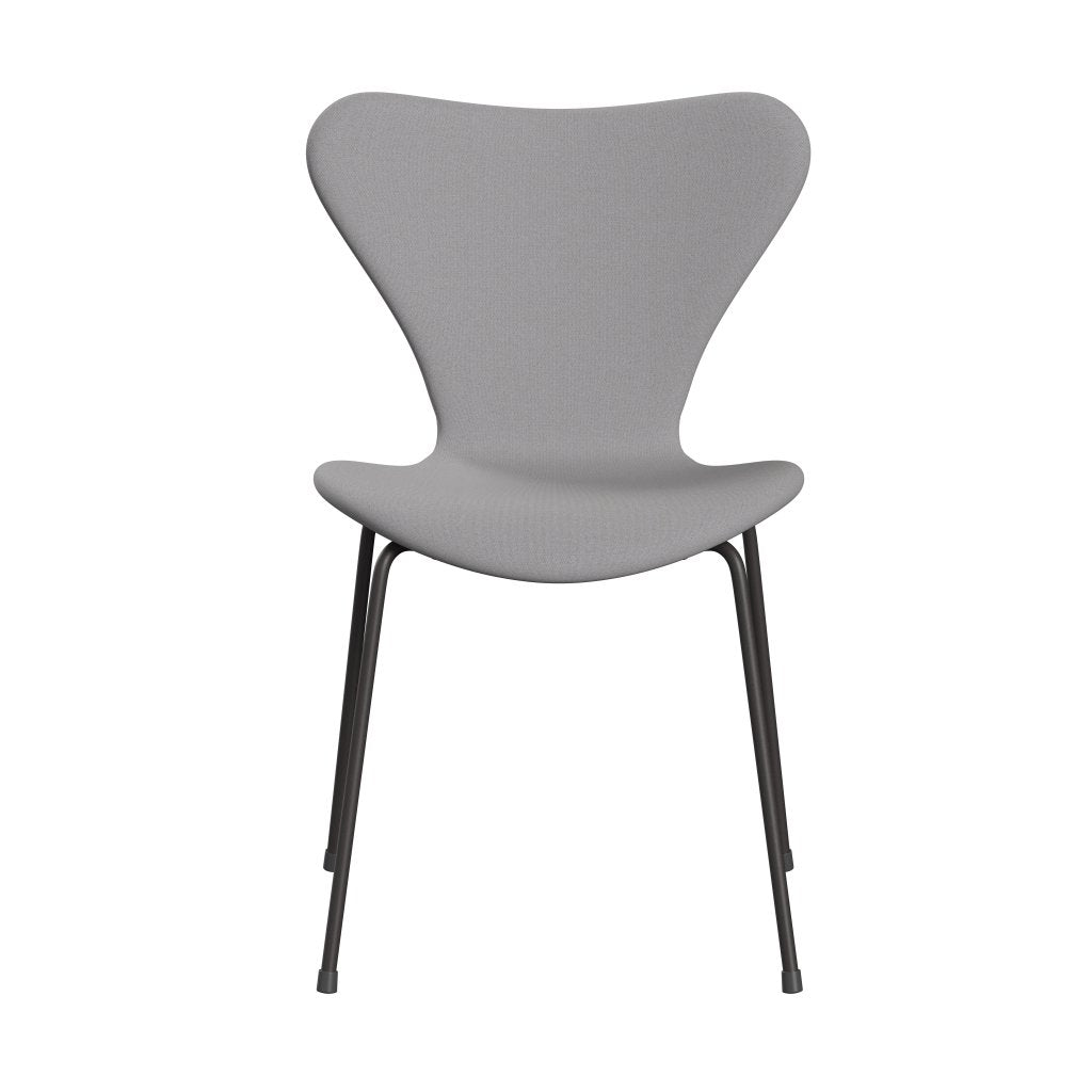 Fritz Hansen 3107 chaise complète complète, graphite chaud / remix gris / vert