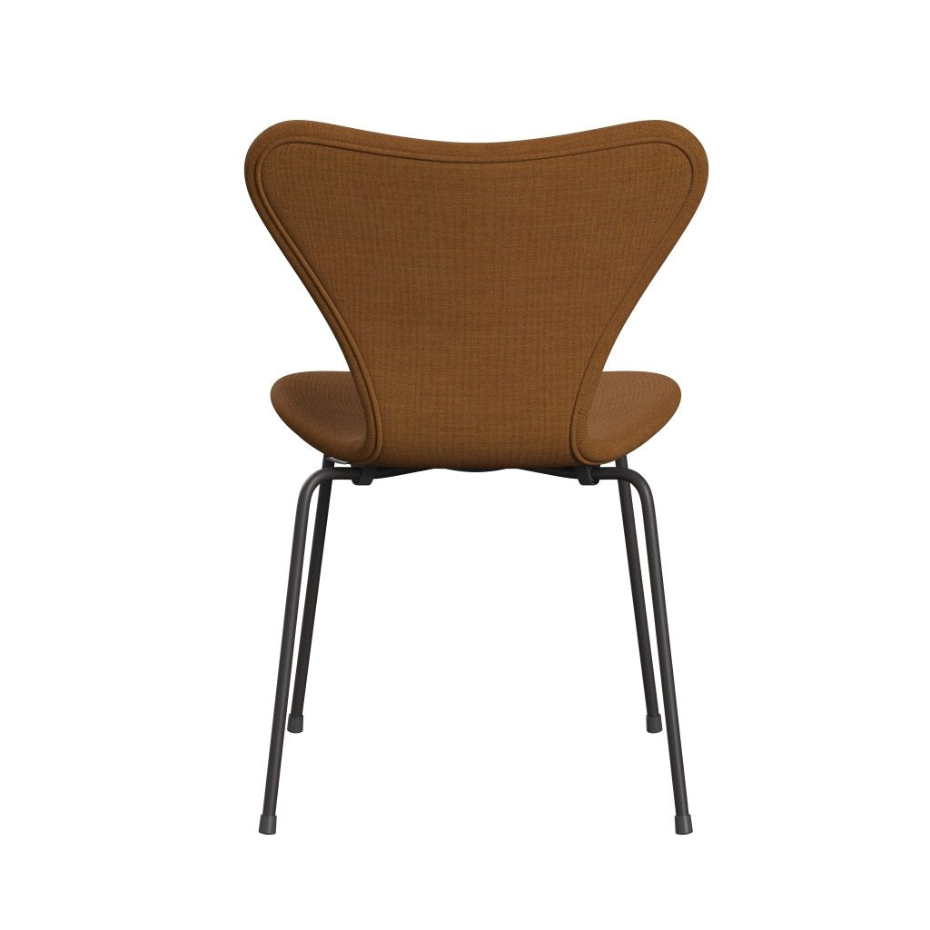 Fritz Hansen 3107 chaise complète complète, graphite chaud / remix ocre