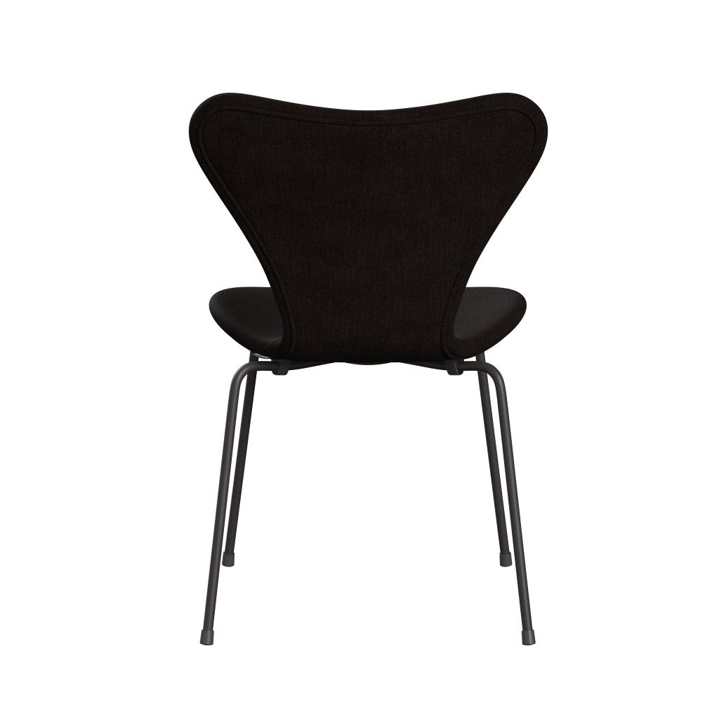 Fritz Hansen 3107 Chair Full Upholstery, Warm Graphite/Remix Chocolate Brown (Rem383)