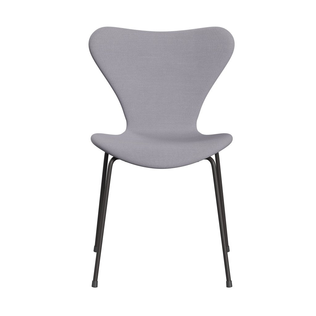 Fritz Hansen 3107 chaise complète complète, graphite chaud / léger gris siber Steelcut