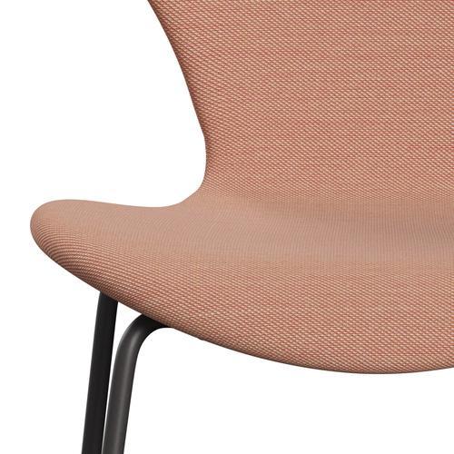 Fritz Hansen 3107 Chair Full Upholstery, Warm Graphite/Steelcut Trio White & Red