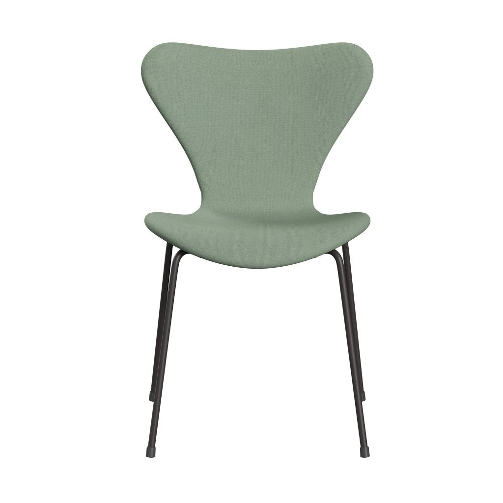 Fritz Hansen 3107 Chair Full Upholstery, Warm Graphite/Tonus Mint Green