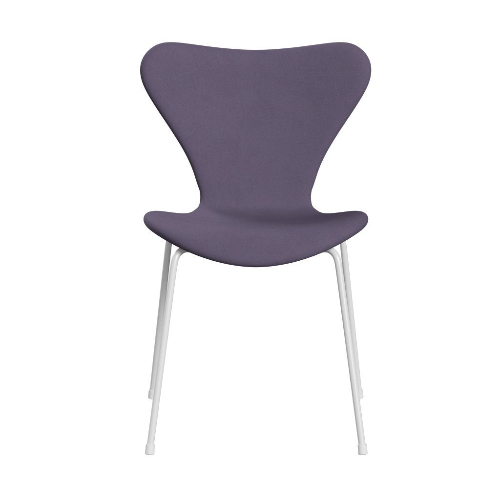 Fritz Hansen 3107 chaise complète complète, blanc / confort violet