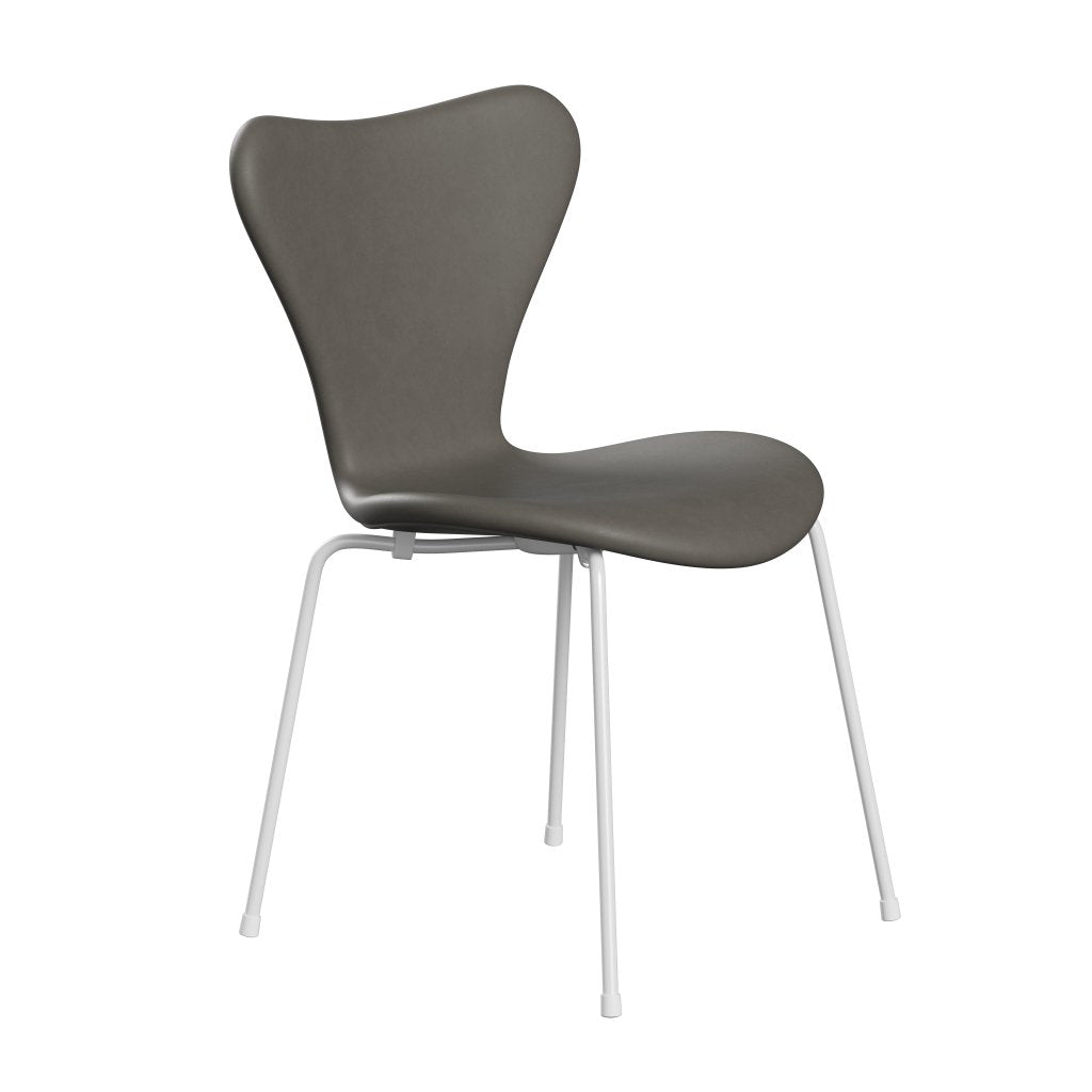 Fritz Hansen 3107 chaise complète complète, lave blanche / essentielle