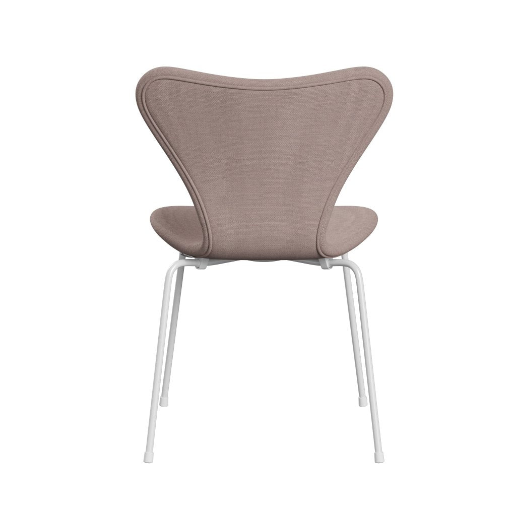 Fritz Hansen 3107 Chair Full Upholstery, White/Fiord Pink/Stone