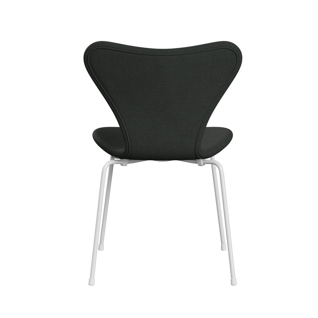 Fritz Hansen 3107 stol full møbeltrekk, hvit/fiord svart flerfarget