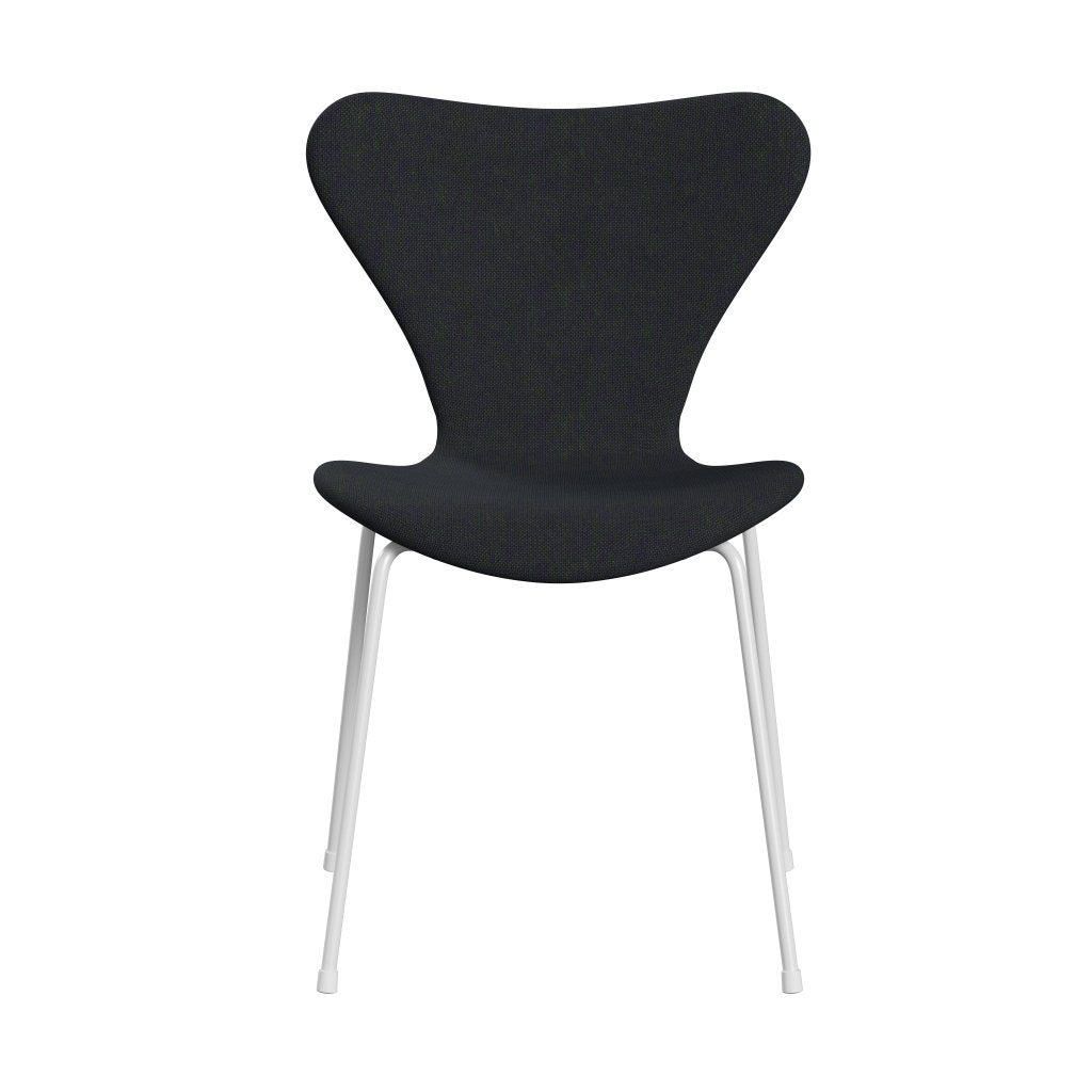 Fritz Hansen 3107 Chair Full Upholstery, White/Hallingdal Violet/Green