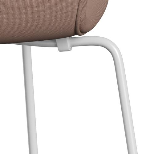 Fritz Hansen 3107 Chair Full Upholstery, White/Remix Brown
