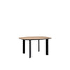 Fritz Hansen Analog Table 130 Cm, Walnut Veneer / Black Lacquered Legs