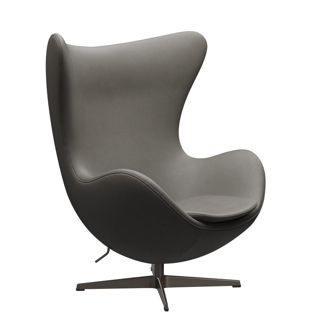 Fritz Hansen The Egg Lounge Chair Leder, Braun Bronze/Essential Lava