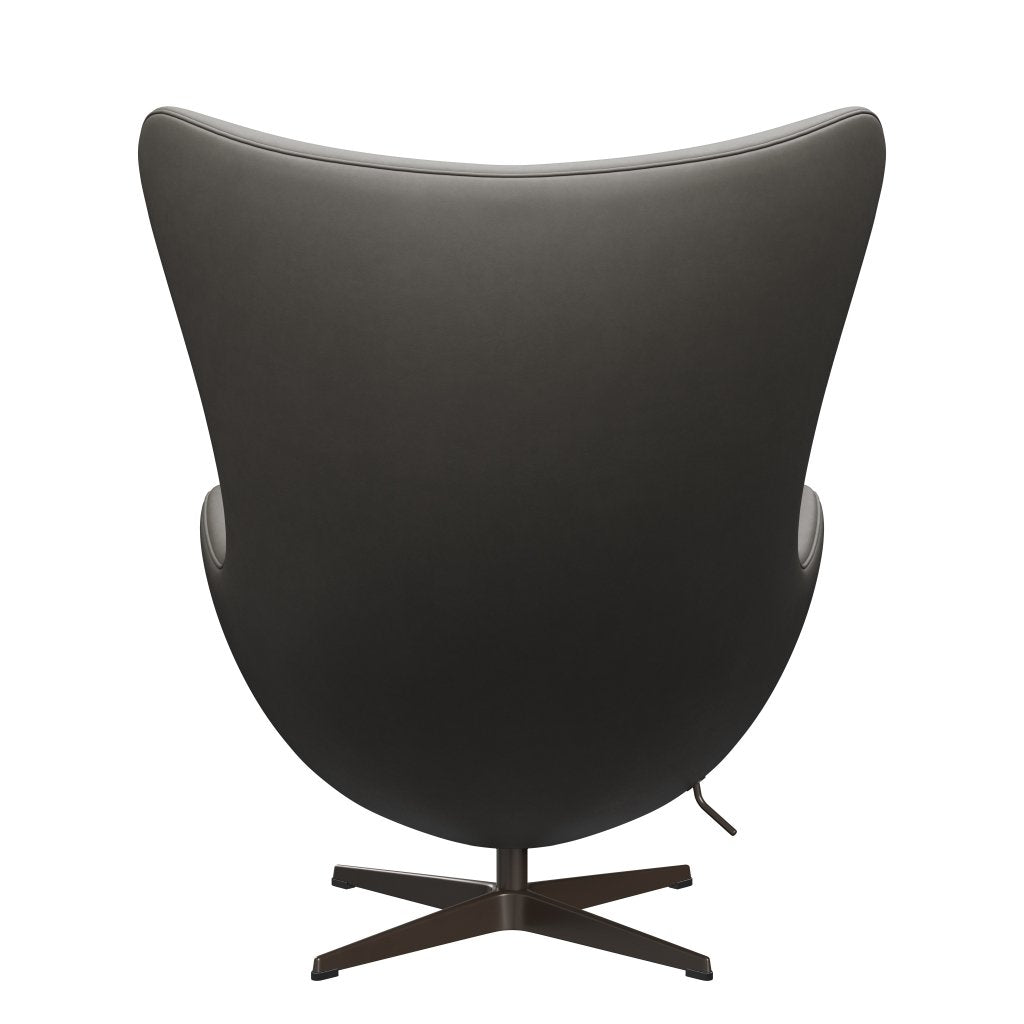 Fritz Hansen Muna -lounge -tuolin nahka, ruskea pronssi/välttämätön laava