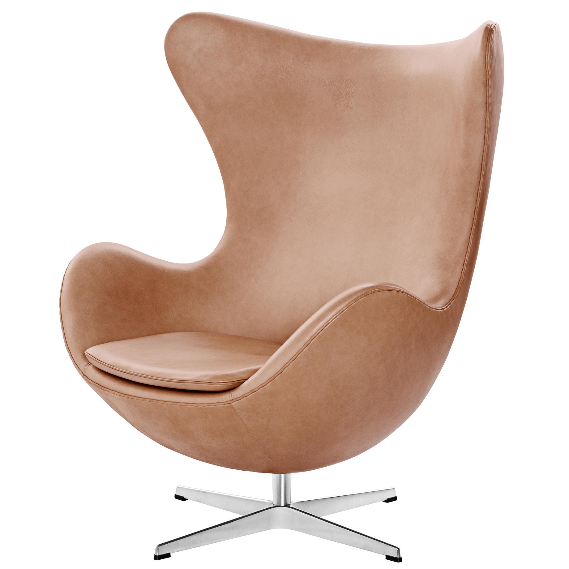 Fritz Hansen The Egg Lounge Chair Leather, Rustic Leather