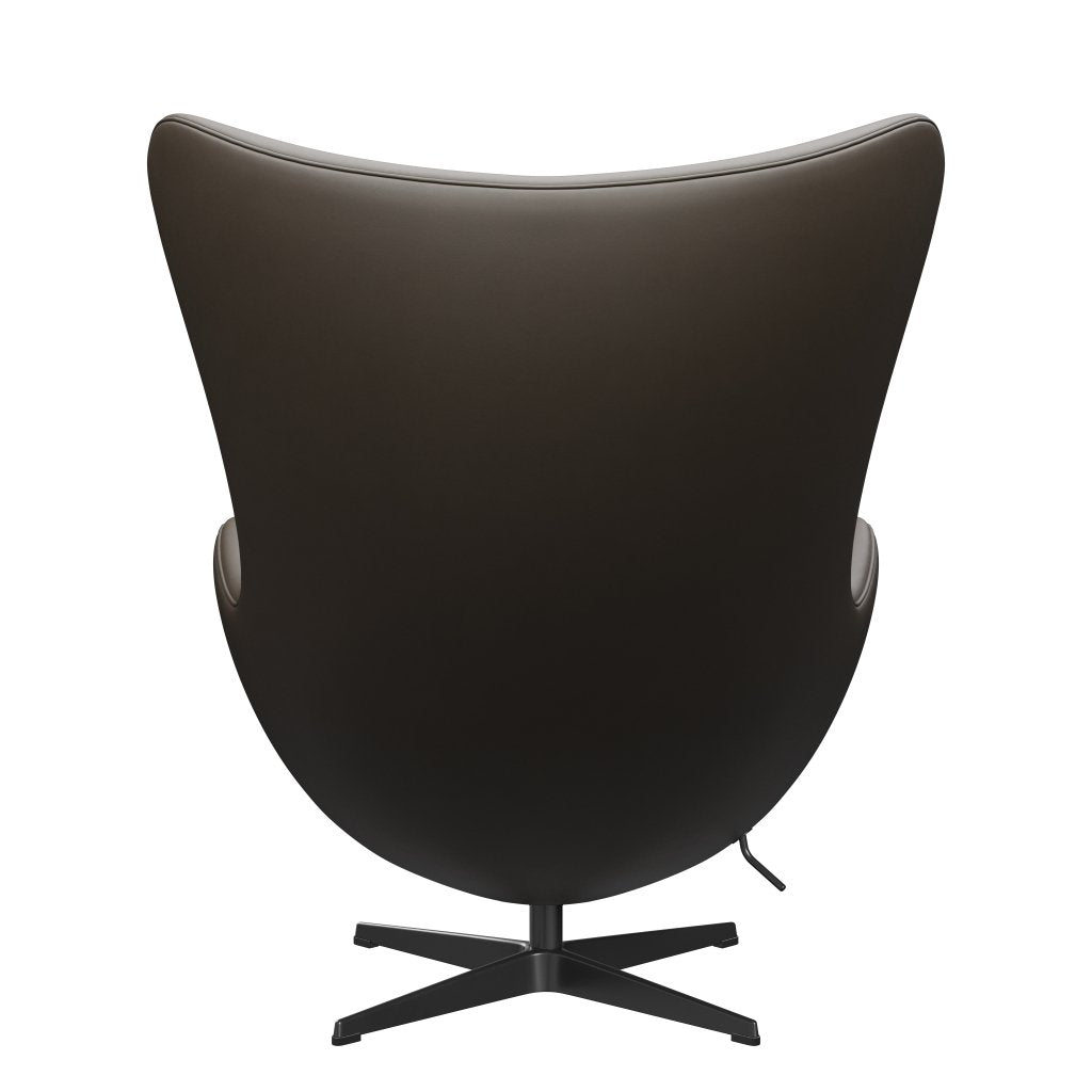 Fritz Hansen The Egg Lounge Chair Leather, Black/Essential Stone