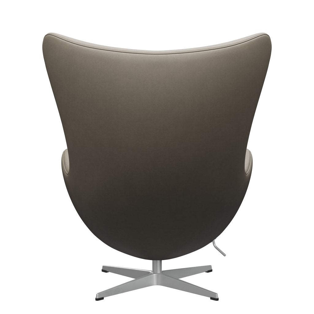 Fritz Hansen The Egg Lounge Pold Leather, Silver Grey/Essential Light Grey