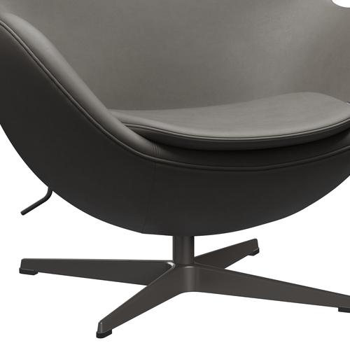 Fritz Hansen The Egg Lounge Chair Leder, Warm Graphite/Essential Lava