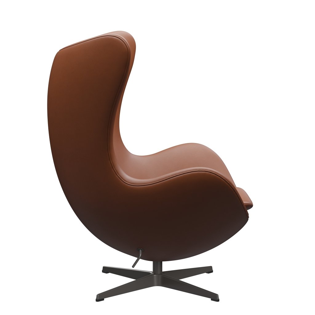 Fritz Hansen The Egg Lounge Chair Leather, Warm Graphite/Essential Walnut