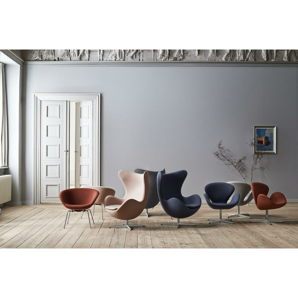 Fritz Hansen The Egg Lounge Chair With Footstool Fabric, Re Wool Pale Rose