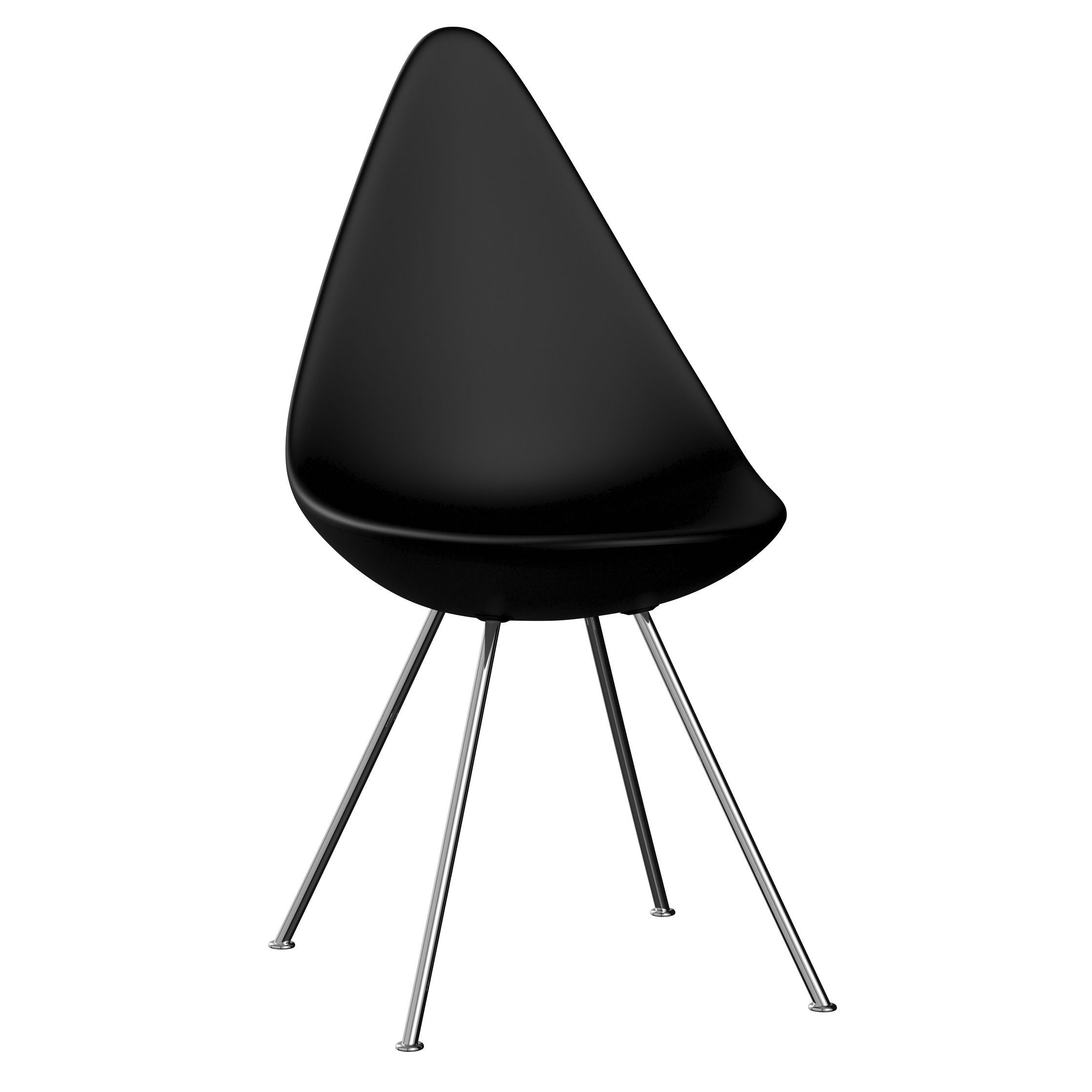弗里茨·汉森（Fritz Hansen）滴椅，铬/黑色