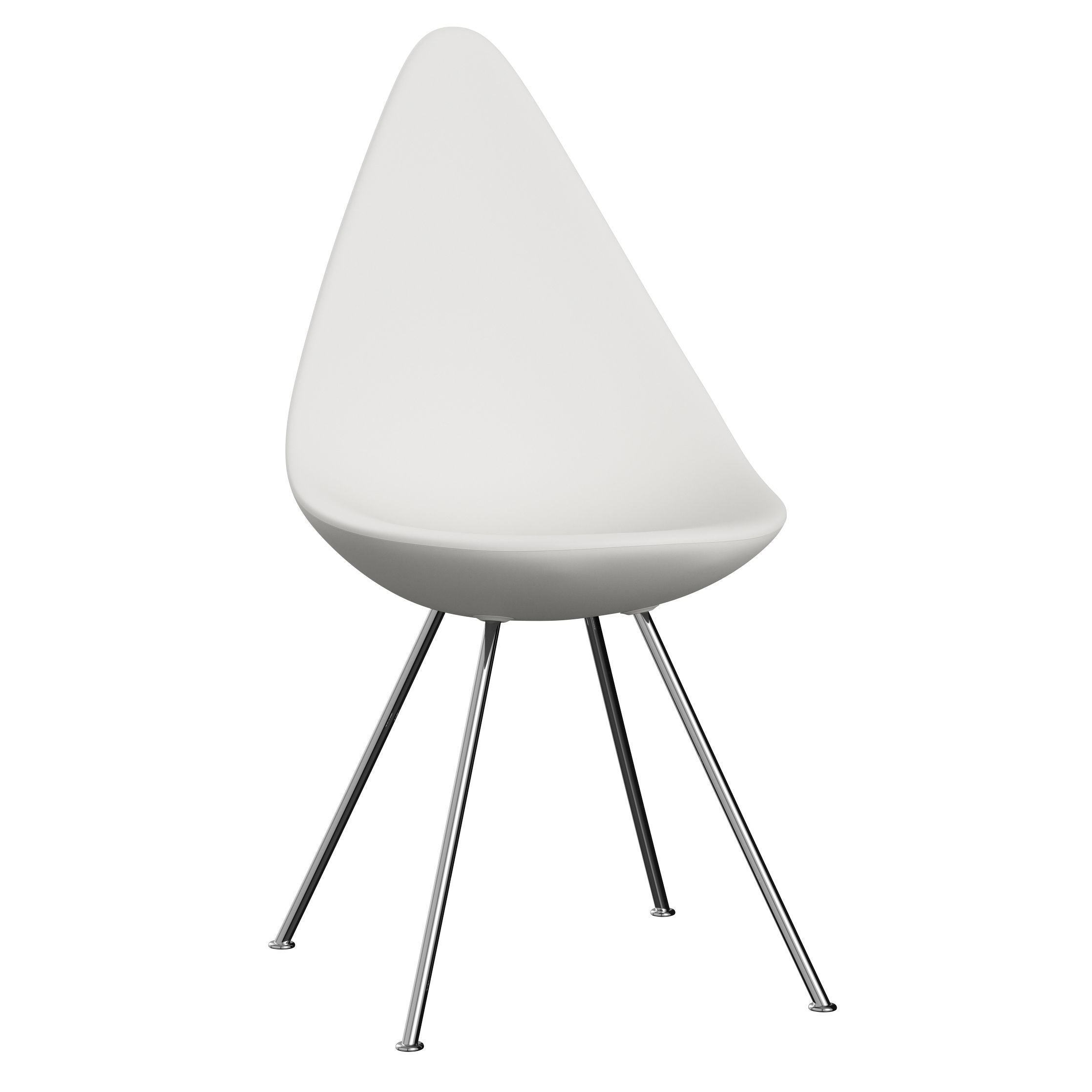 Fritz Hansen The Drop Chair, Chrome/White