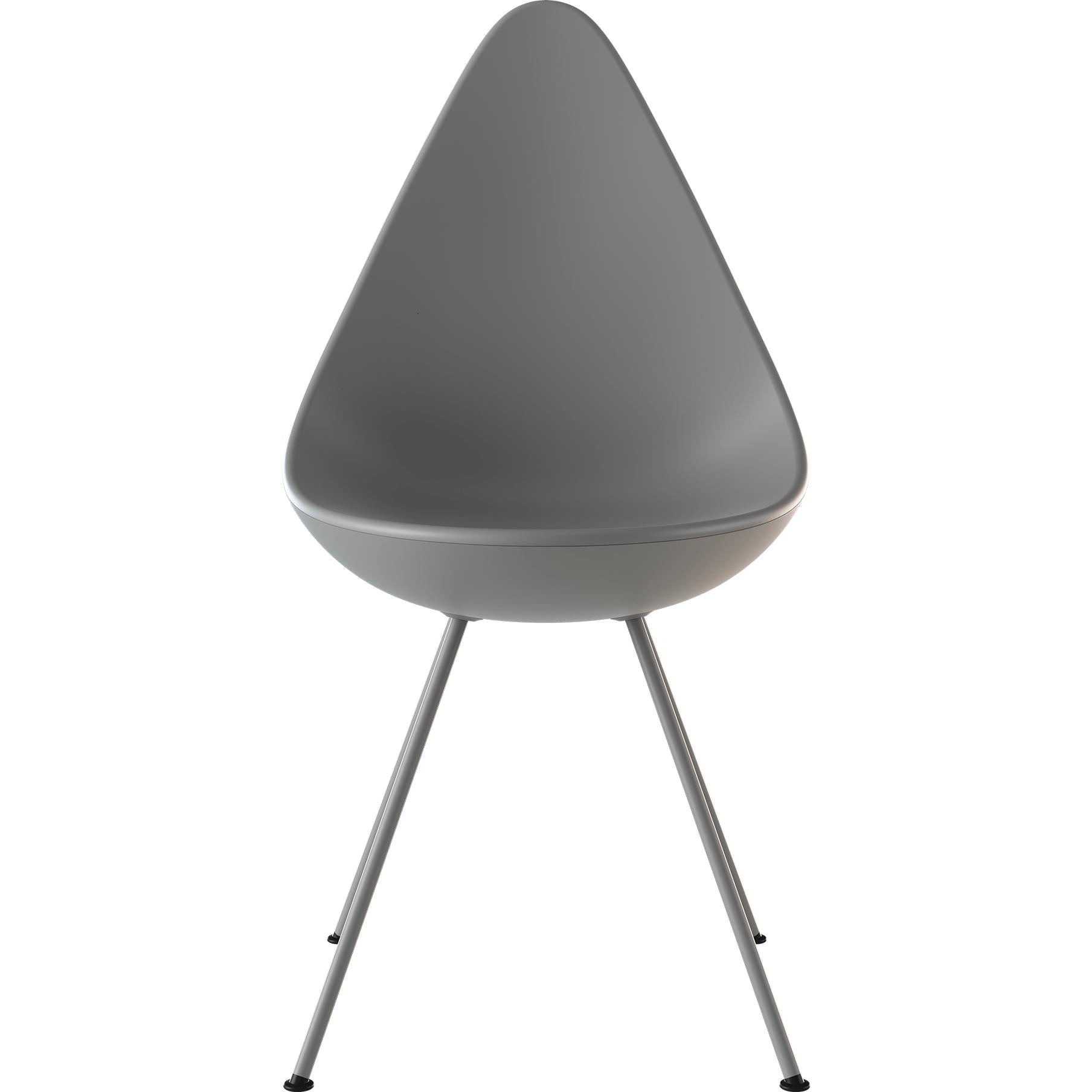 Fritz Hansen Le chaise de chaise monochrome en plastique, neuf gris