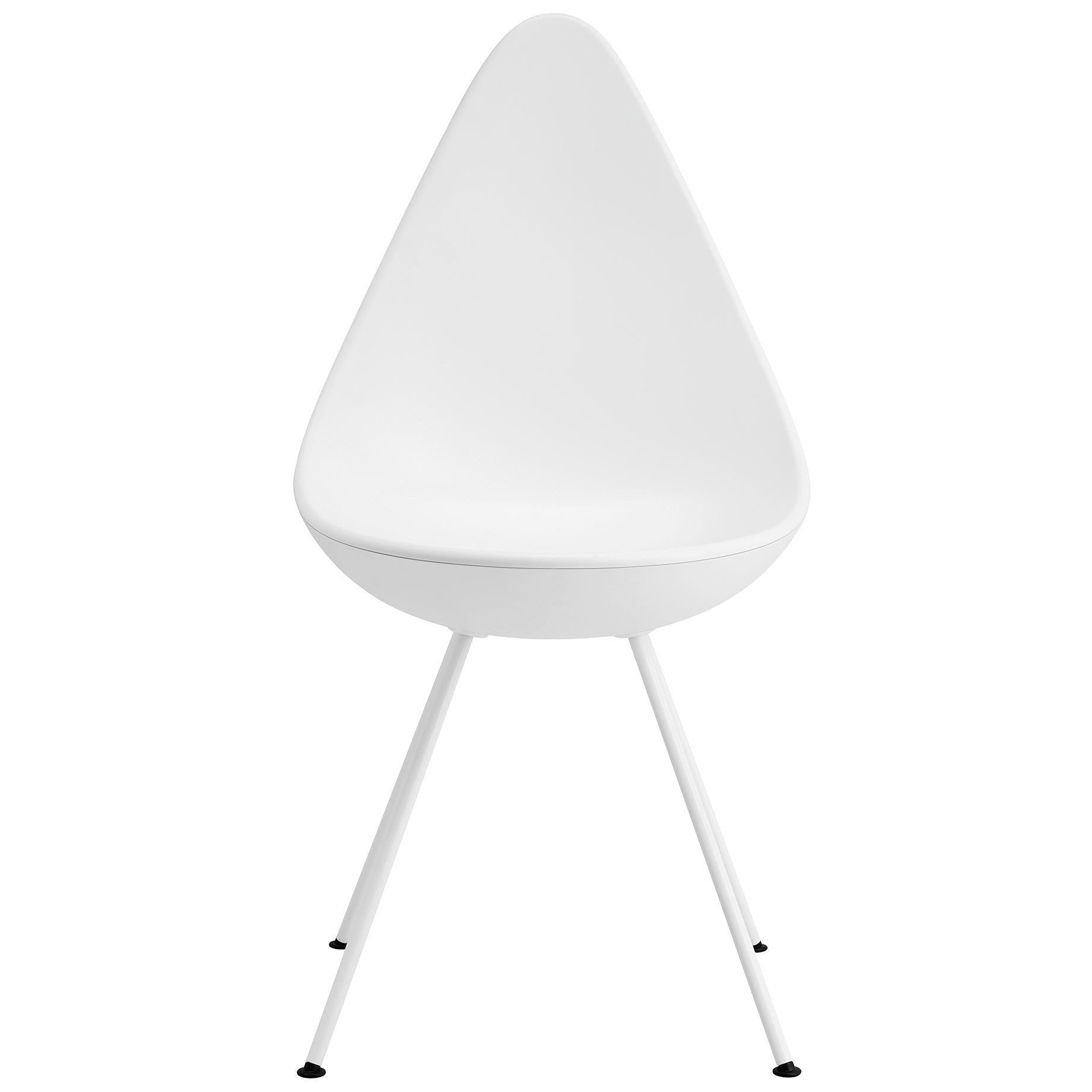 Fritz Hansen Le chaise de chaise monochrome en plastique, blanc