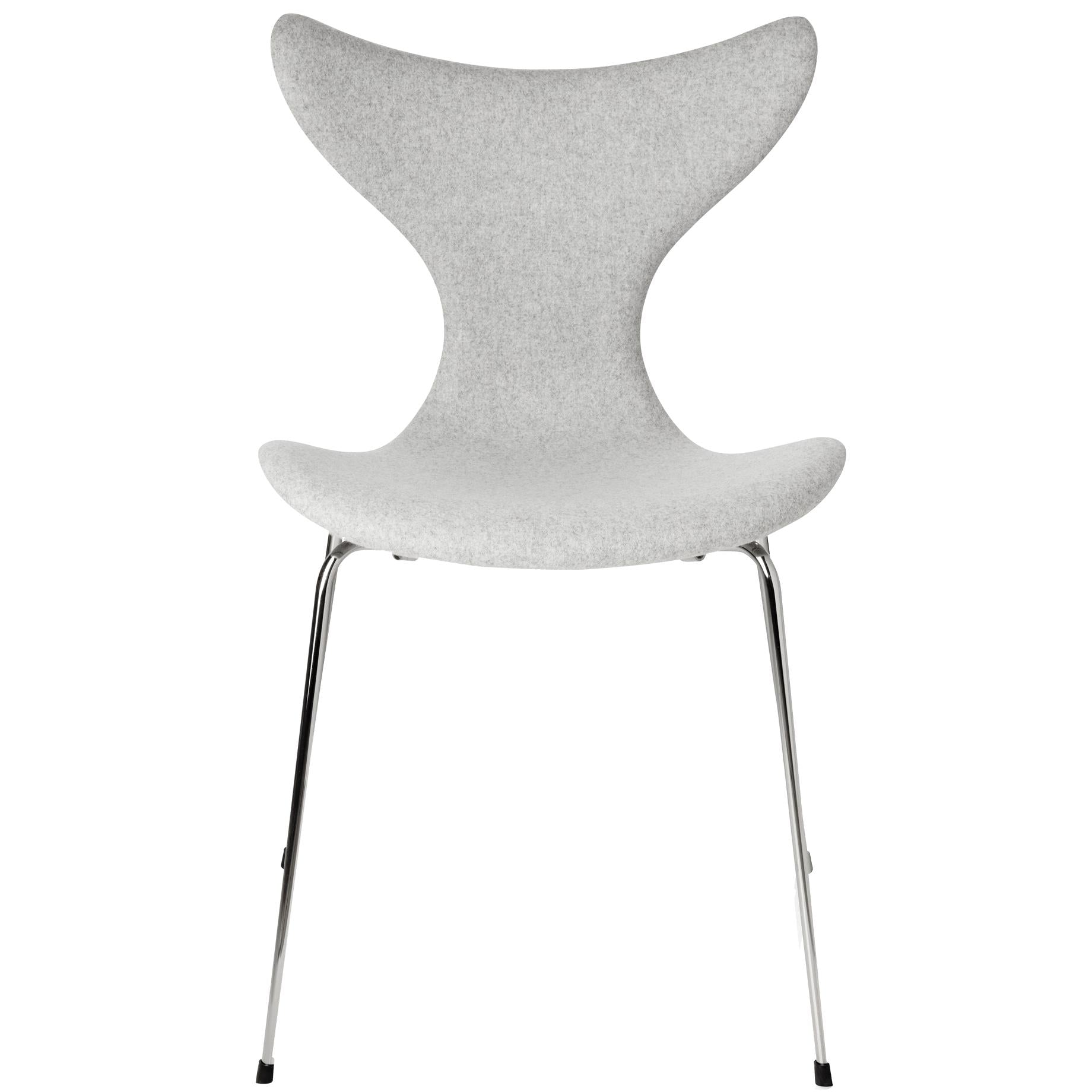 Fritz Hansen La chaise de lys tissu complet, divina melange gris clair