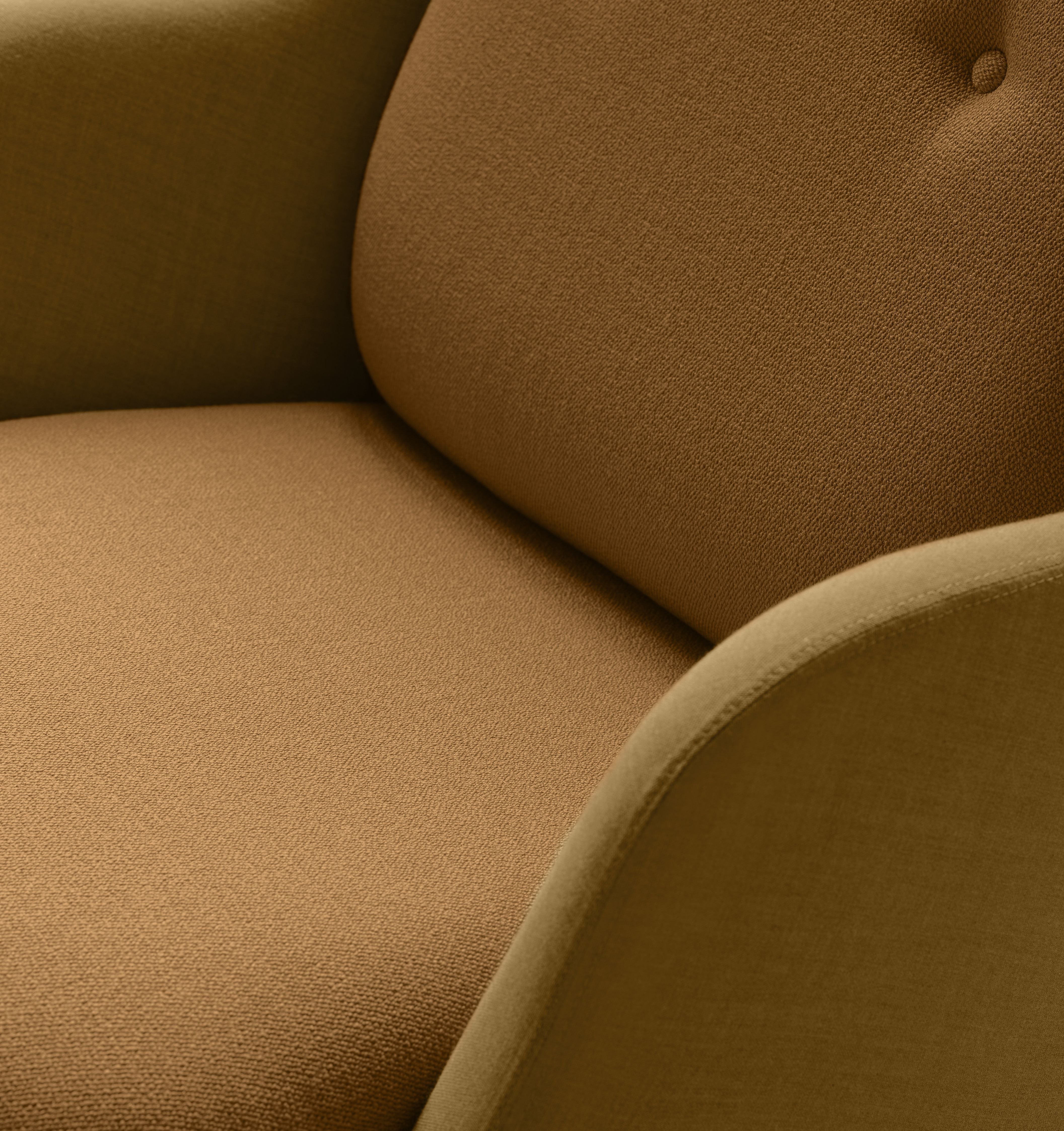 弗里茨·汉森·弗里休息室椅铝，烧黄色