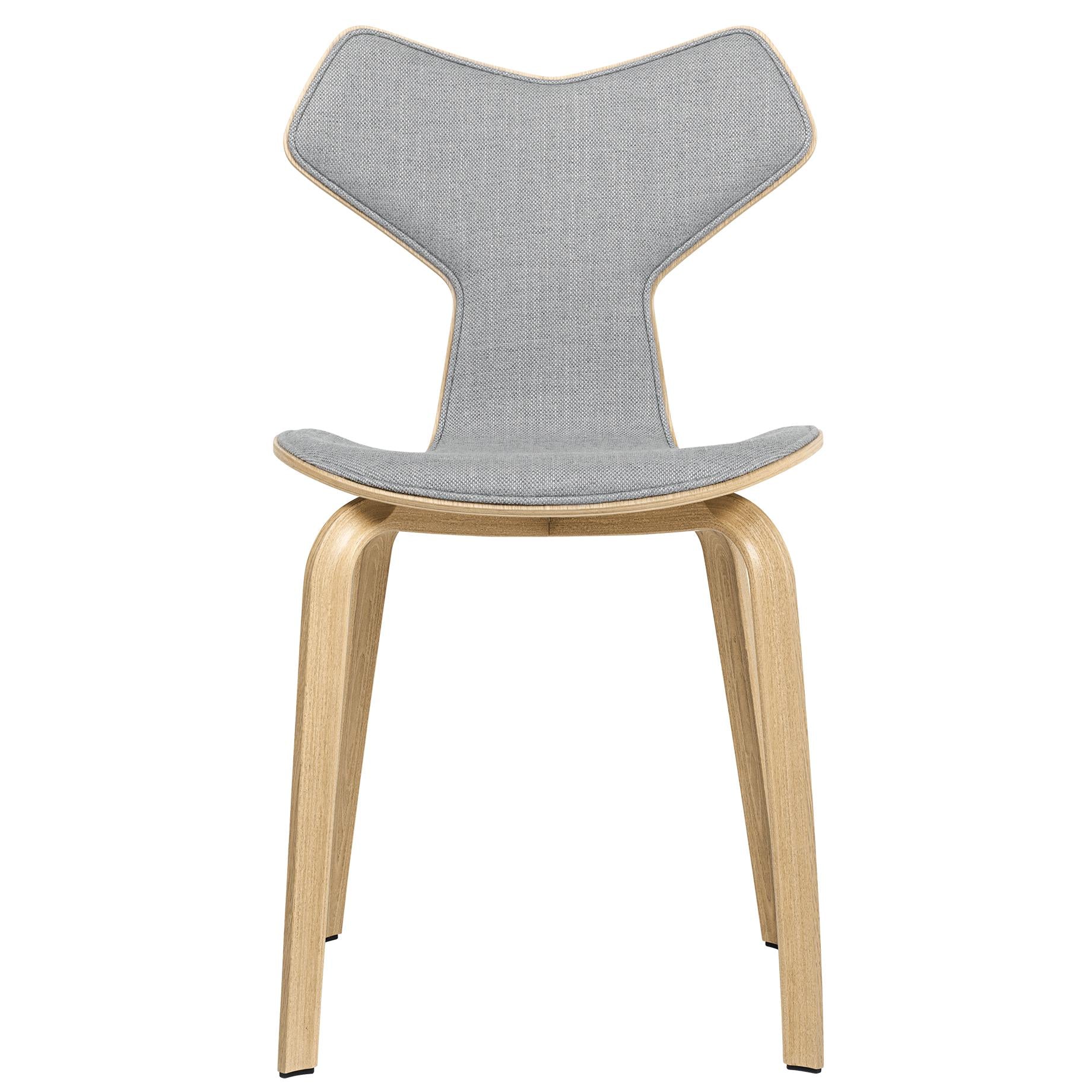 Fritz Hansen Grand Prix Chair Front Upholstery Fabric, Hallingdal Grey/Oak