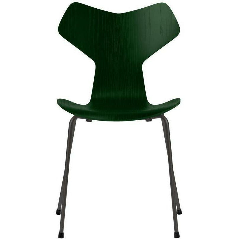 Fritz Hansen Grand Prix sedia tintura di cenere sempreverde ciotola, base di grafite calda