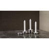 Fritz Hansen Candle Holder, Stainless Steel, Silver Plated, Set Of 3