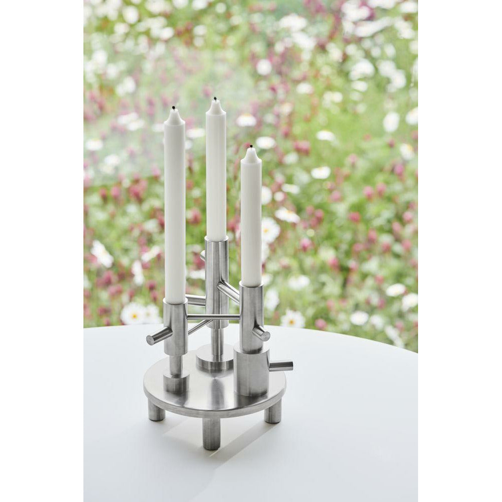 Fritz Hansen Light Touch Candle Holder Steel, ø16 Cm