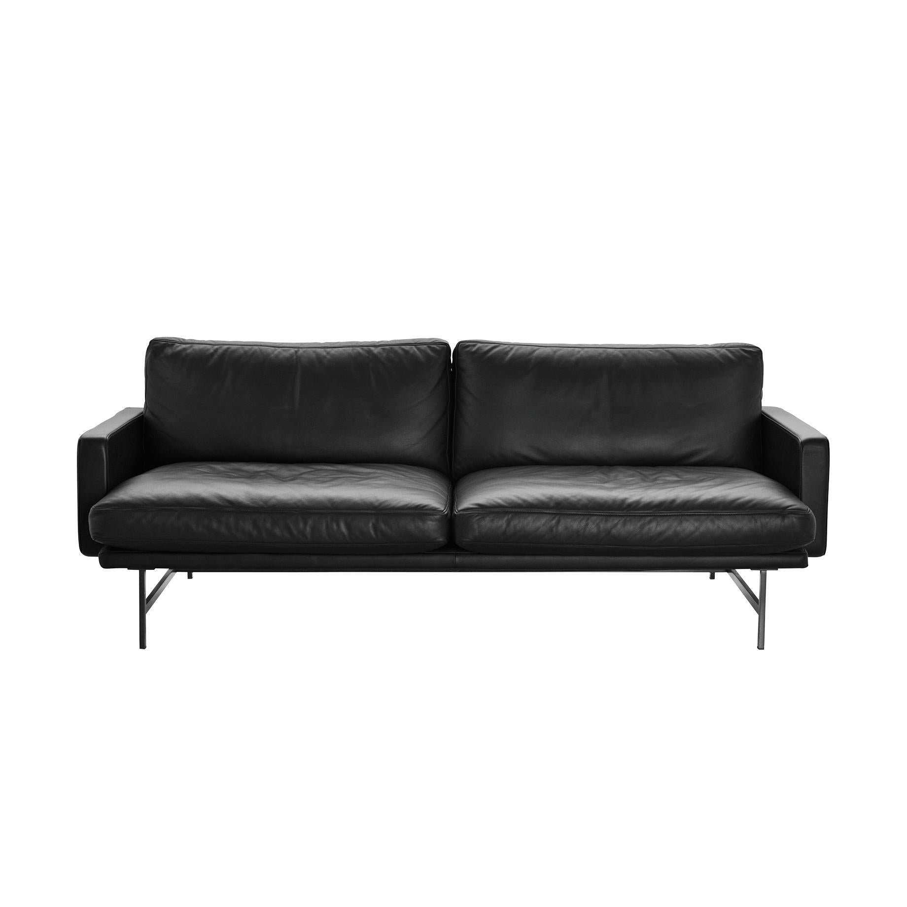 Fritz Hansen Lissoni sofa skinn 2 personer, eleganse svart