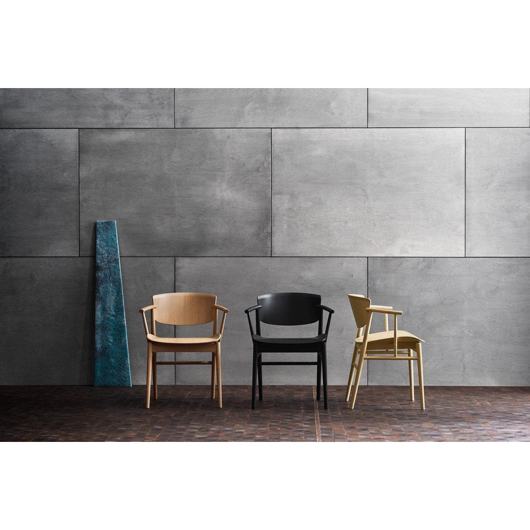 Fritz Hansen N01椅子，实木，黑色漆橡木