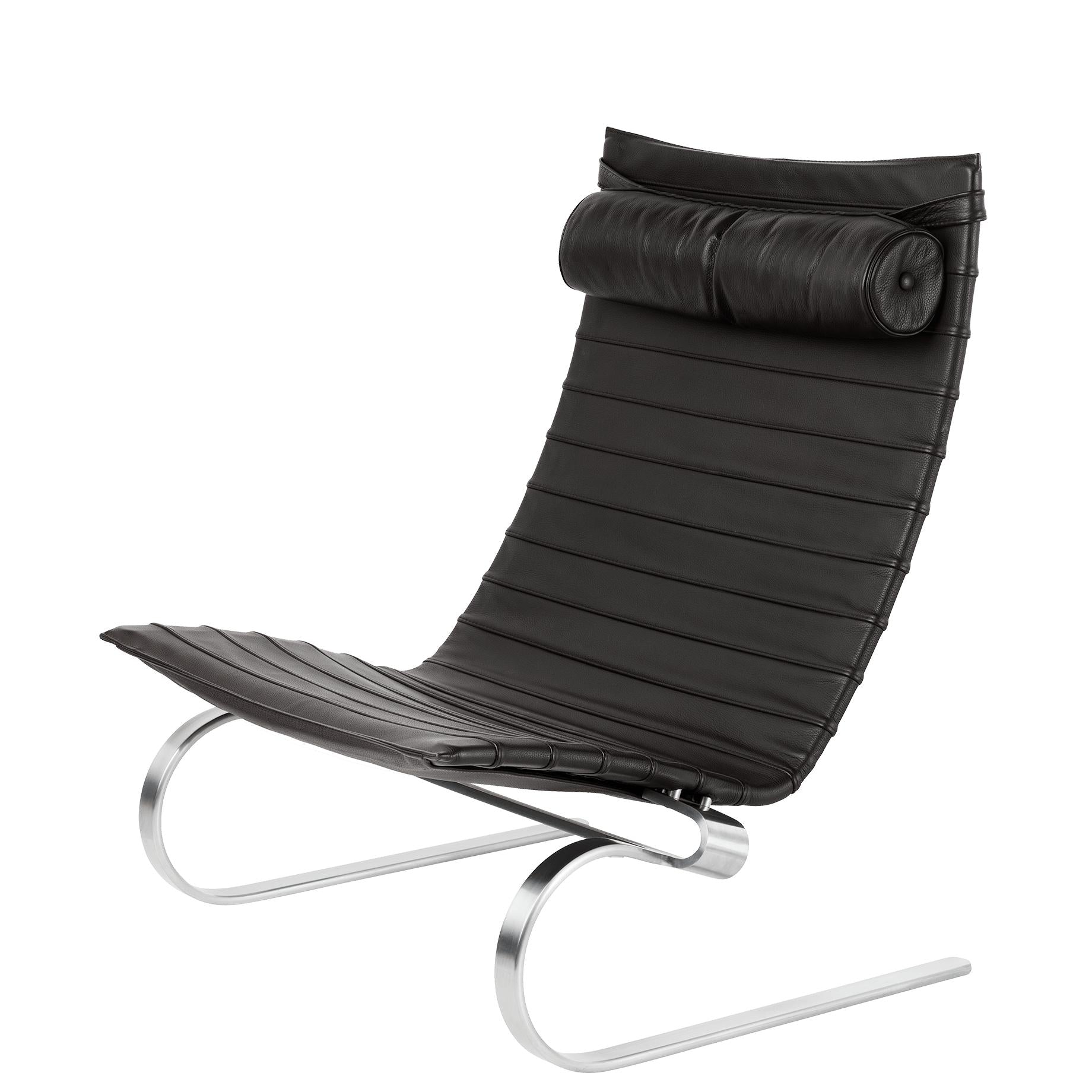 Fritz Hansen PK20 Lounge stol, sort læder