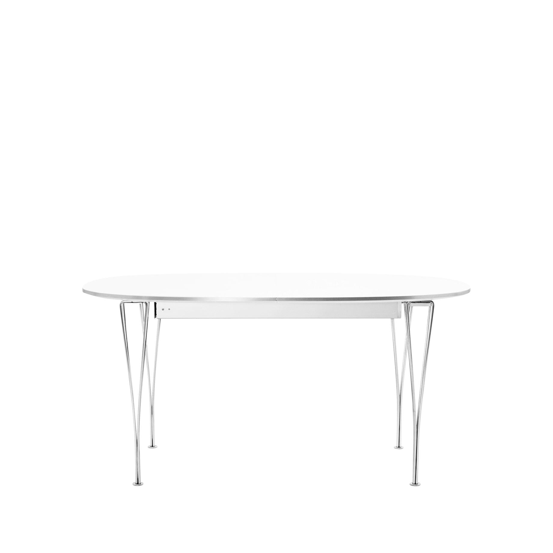Fritz Hansen Super Ellipse Extendable Table Lacquered 120 x180/300 cm, hvítt lagskipt