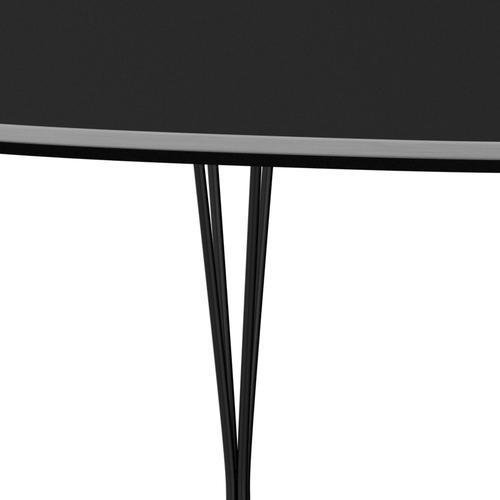Fritz Hansen Superellipse Extend Table Black/Nero Laminato Fenix, 300x120 cm