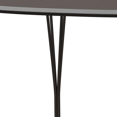 Fritz Hansen Superellipse -ruokapöytä ruskea pronssi/harmaa fenix -laminaatit, 180x120 cm