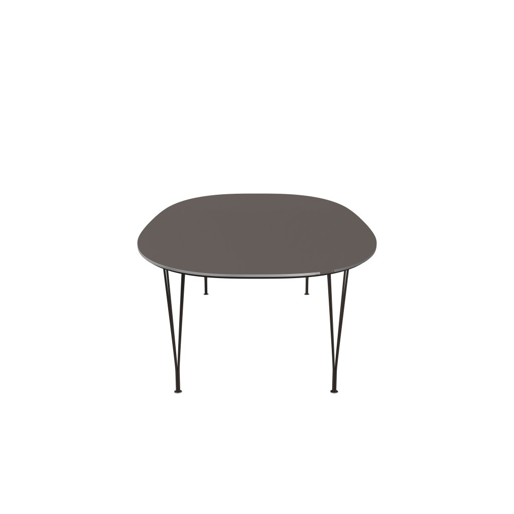 Fritz Hansen Superellipse餐桌棕色青铜/灰色Fenix层压板，300x130 cm