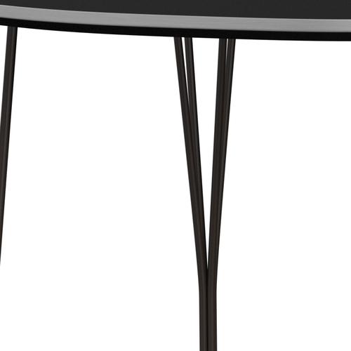 Fritz Hansen Superellipse Tavolo da pranzo Bronzo marrone/laminati fenix neri, 170x100 cm