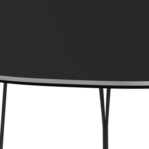 Fritz Hansen Superellipse餐桌棕色青铜/黑色Fenix层压板，240x120 cm