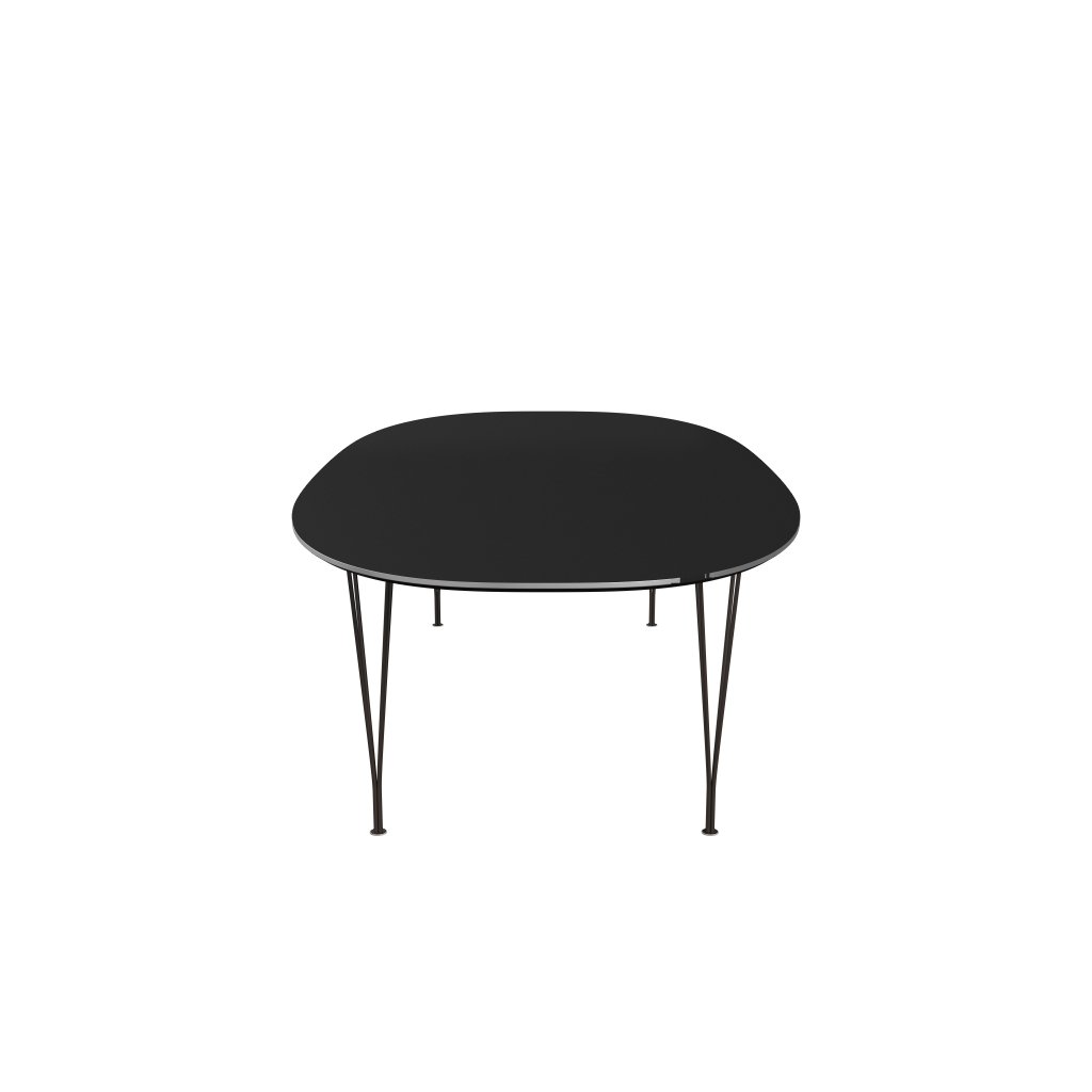 Fritz Hansen Superellipse餐桌棕色青铜/黑色Fenix层压板，300x130 cm