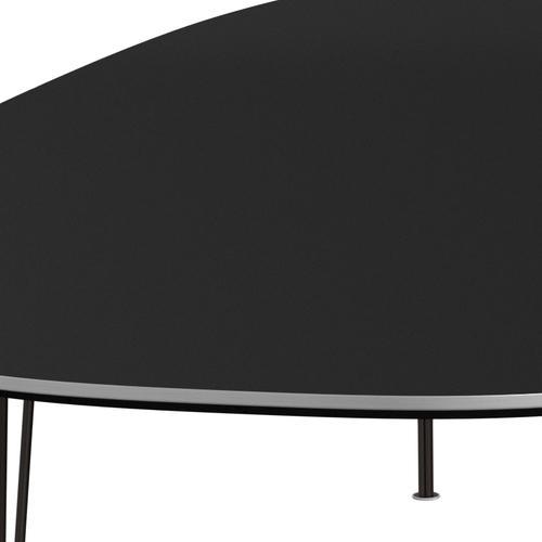 Fritz Hansen Superellipse -ruokapöytä ruskea pronssi/musta fenix -laminaatit, 300x130 cm