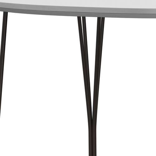 Fritz Hansen Superellipse -ruokapöytä ruskea pronssi/valkoinen fenix -laminaatit, 170x100 cm