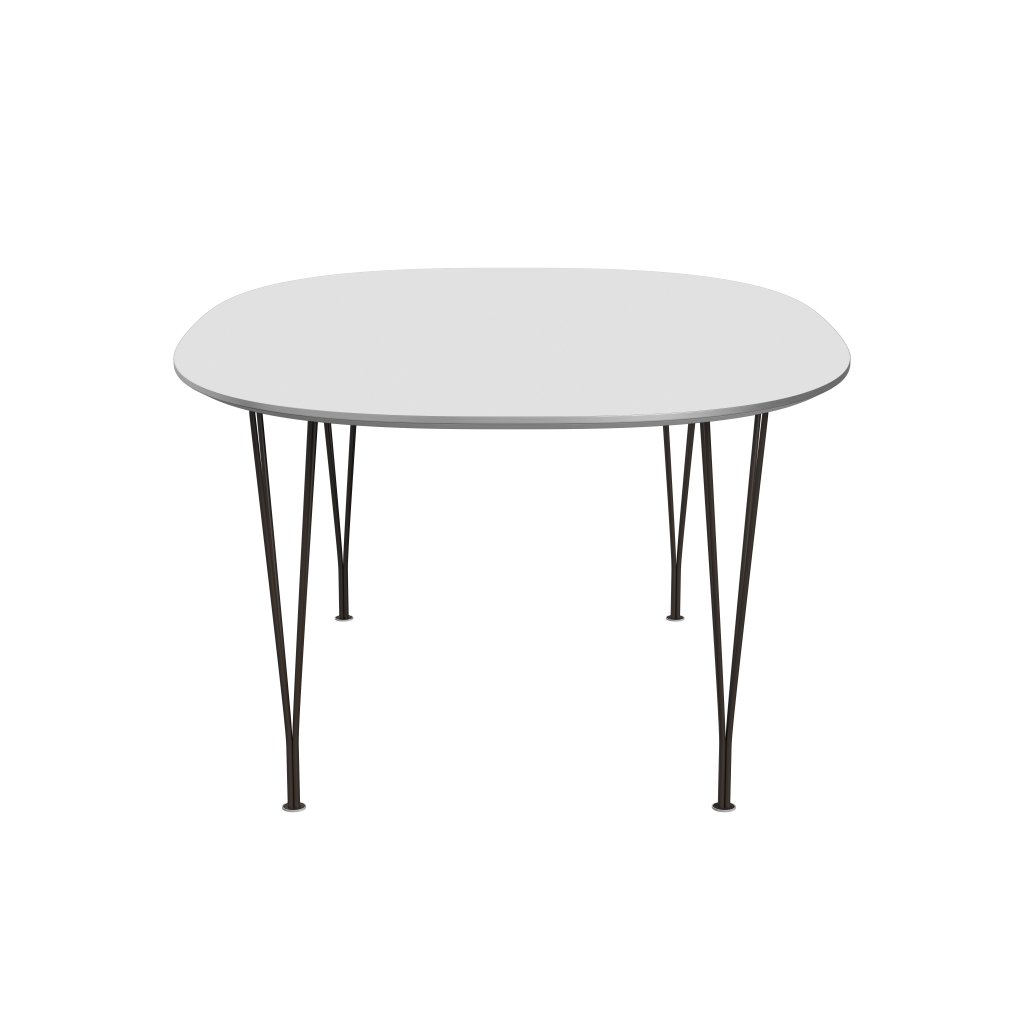 Fritz Hansen Superellipse餐桌棕色青铜/白色Fenix层压板，180x120 cm