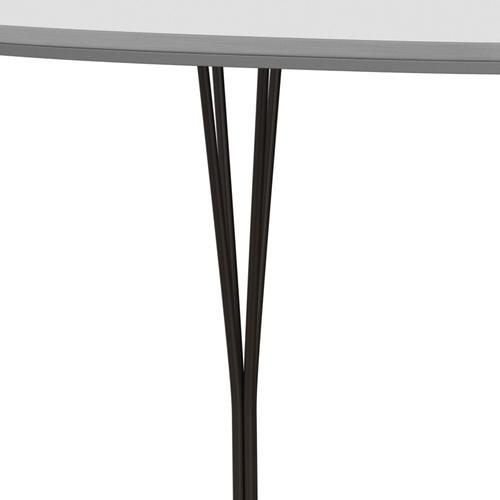 Fritz Hansen Superellipse餐桌棕色青铜/白色Fenix层压板，180x120 cm