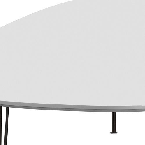 Fritz Hansen Superellipse Tavolo da pranzo Bronzo marrone/Laminati bianchi Fenix, 300x130 cm