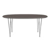 Fritz Hansen Superellipse餐桌Chrome/Grey Fenix层压板，170x100 cm